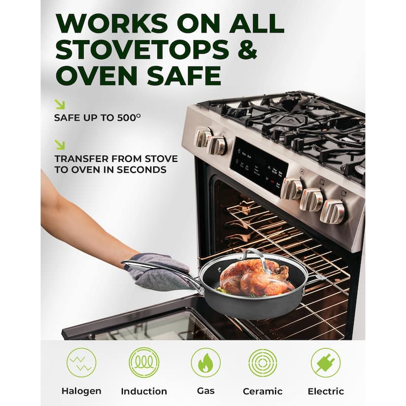 Granitestone Armor Max 5.5 QT Hard Anodized Jumbo Cooker
