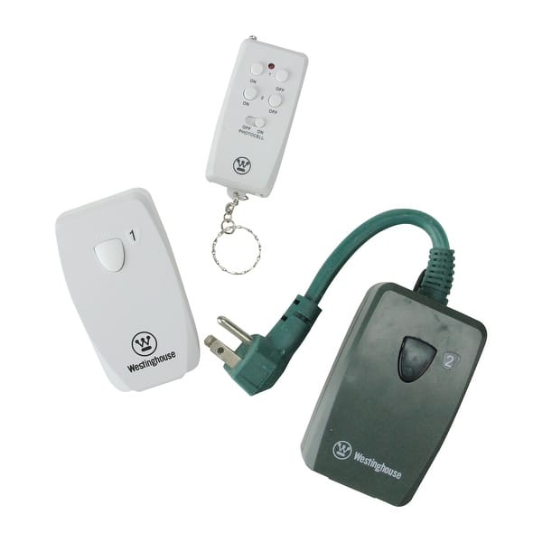 Indoor 2-Outlet Wireless Remote with Timer, White, by Holiday Time 