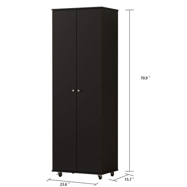 dimension image slide 0 of 2, 23.6" W 70.9"High Shoe Cabinet, 8 Floors, Three Adjustable Boards