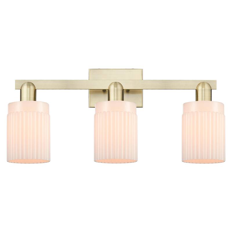 Innovations Lighting 716-3W-11-24 Hadley Vanity Hadley 3 Light 24" - Antique Brass / Matte White