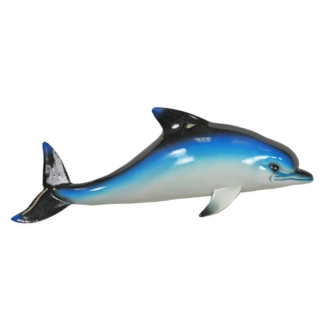 Bottlenose Blue Dolphin Wall Coastal Nursery Bath Decor 8 Inches