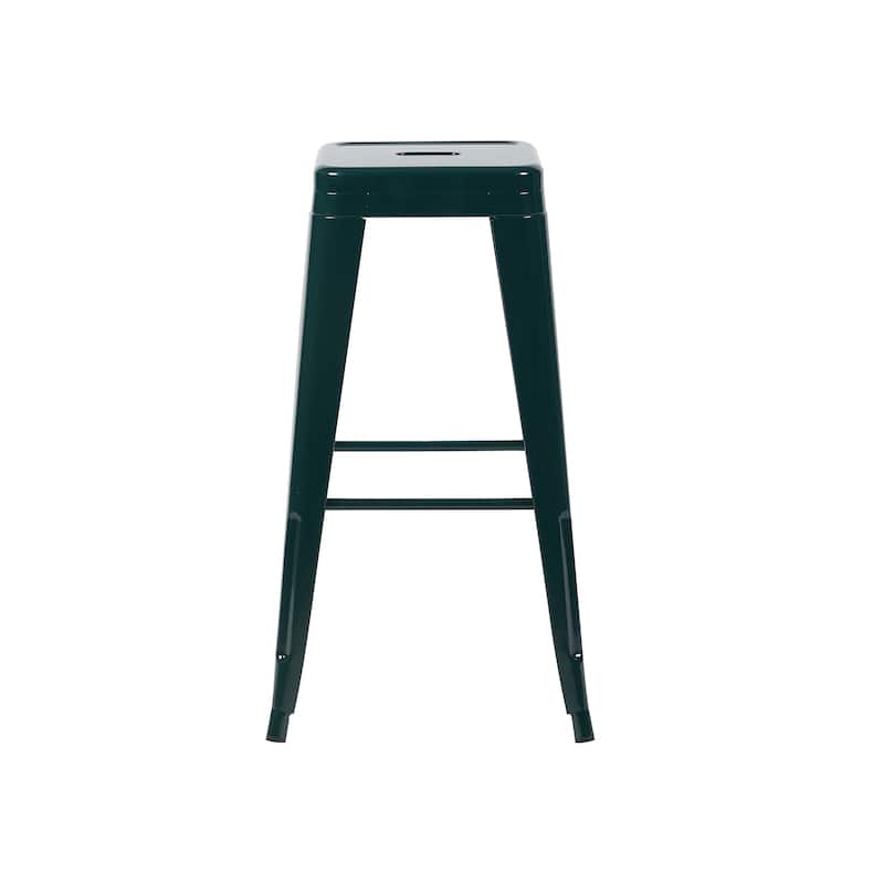 AC Pacific 30 Inch Industrial Stackable Metal BarStools Set of 2