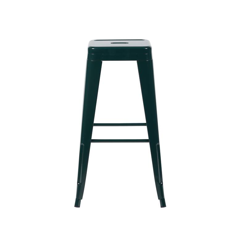 AC Pacific 30 Inch Industrial Stackable Metal BarStools Set of 4