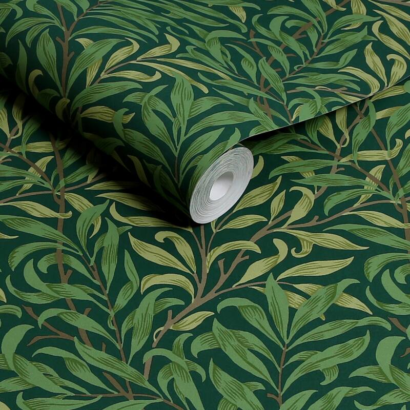 William Morris Willow Bough Deep Green Wallpaper
