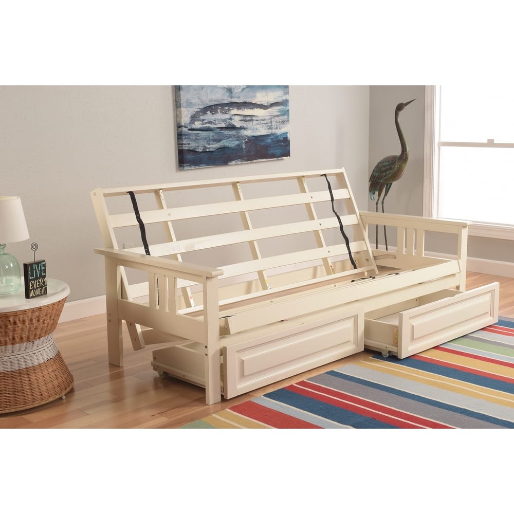 Somette Monterey Futon Frame with Storage Drawers, Mattress Not Included