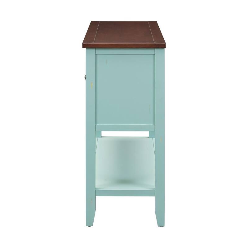 Elegant Storage Dresser with 4 Small Drawers and Bottom Shelf for Bedroom