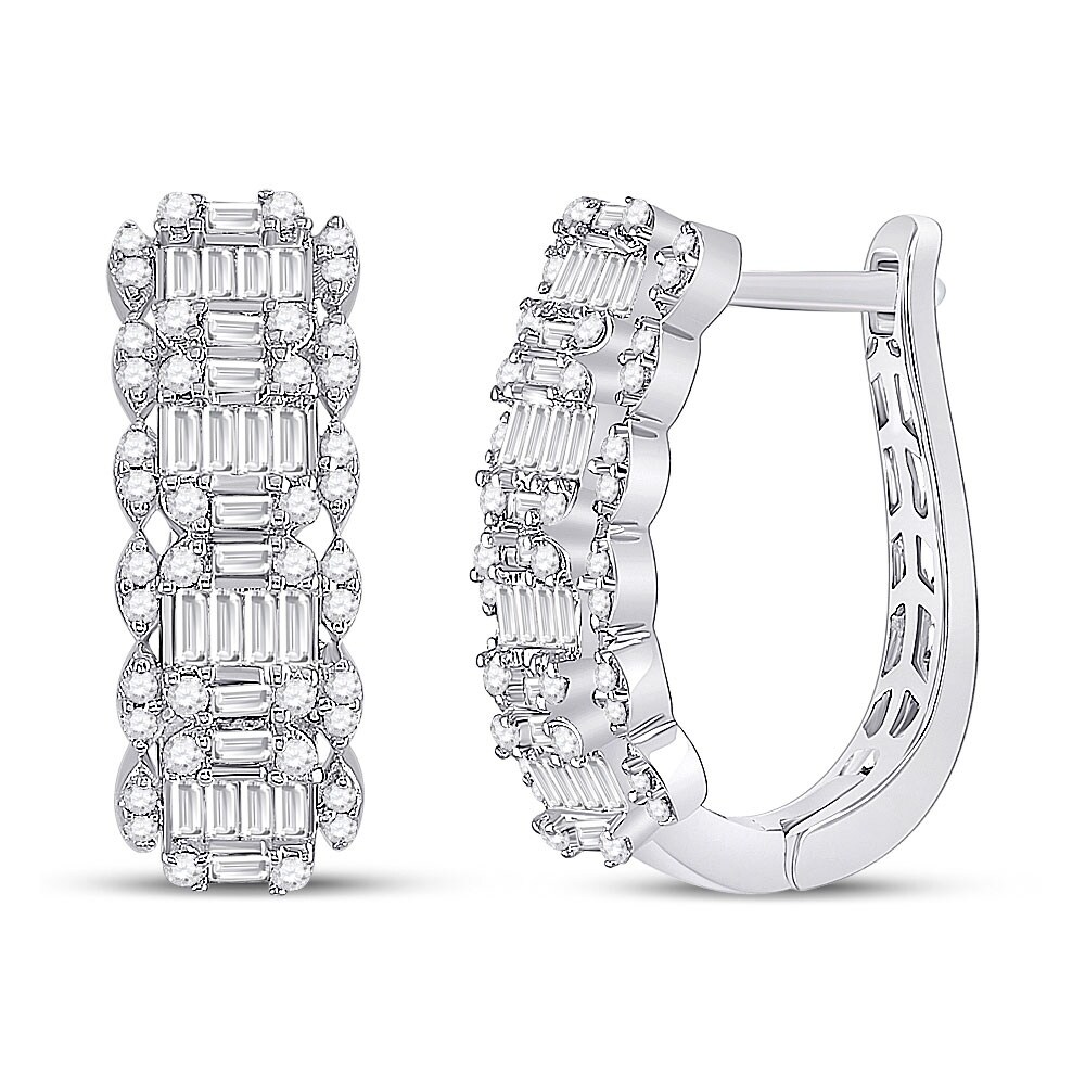 Buy Baguette, Hoop Diamond Earrings Online at Overstock | Our Best Buy Baguette, Hoop Diamond Earrings Online at Overstock | Our Best