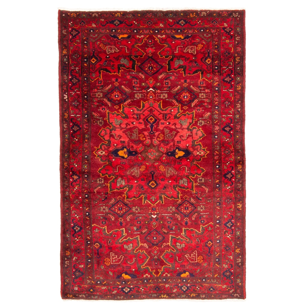 ECARPETGALLERY Hand-knotted Anadol Red Wool Rug - 4'1 x 6'7