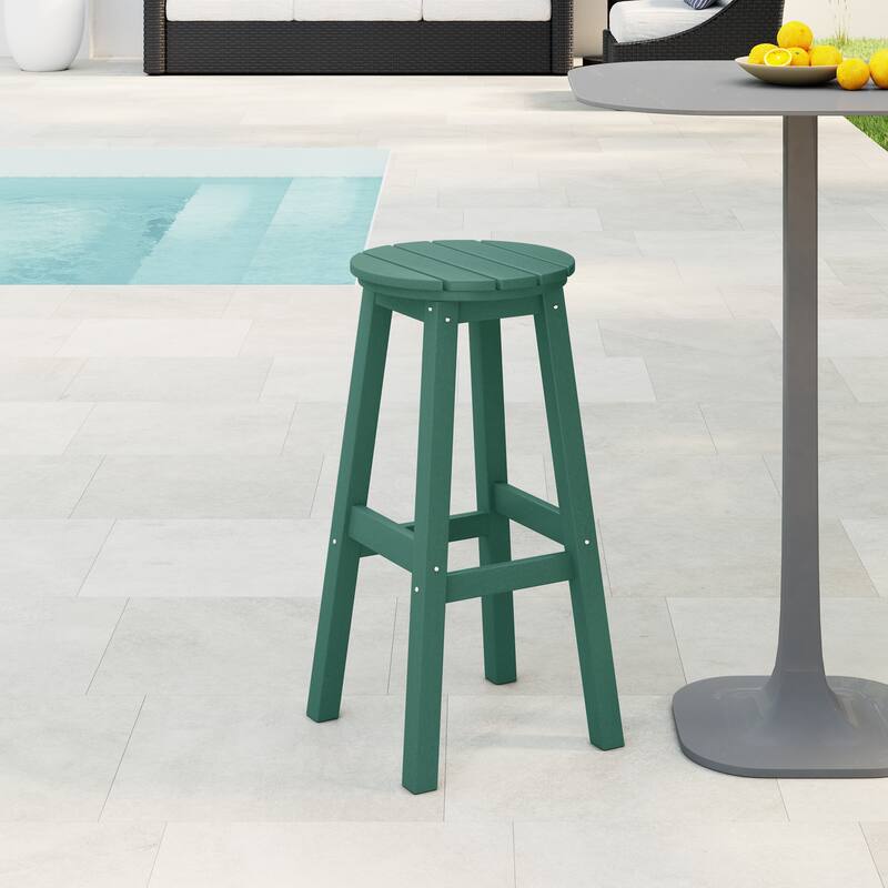 Laguna Hdpe All Weather Outdoor Patio 29" Round Bar Stool
