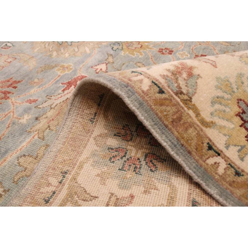 ECARPETGALLERY Hand-knotted Jules Serapi Light Denim Blue Wool Rug - 5'11 x 9'0