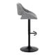 preview thumbnail 43 of 144, Silver Orchid Svellingen Adjustable Bar Stool with Rounded T Footrest - Set of 2