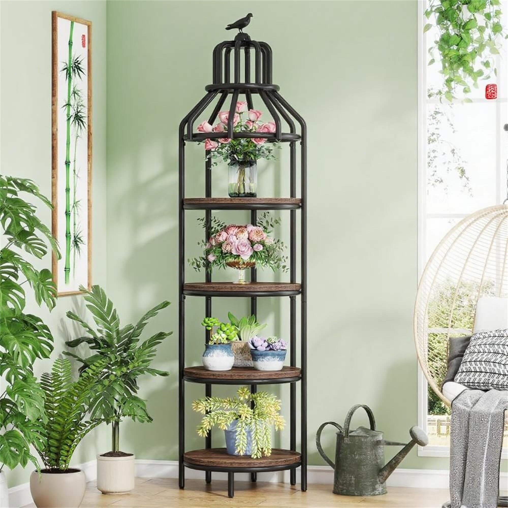 Birdcage Corner Bookshelf - Overstock - 43325873