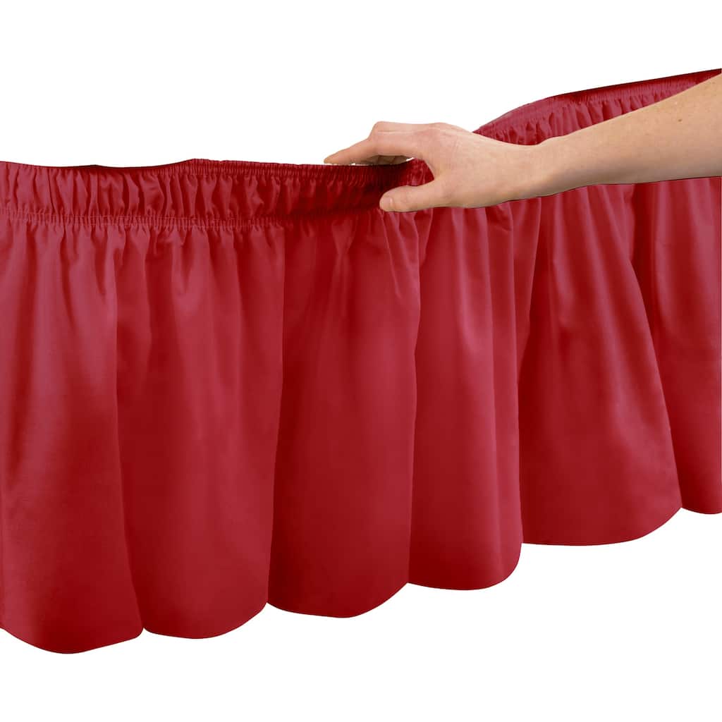 Elastic Wrap Around Bed Skirt with Ruffle