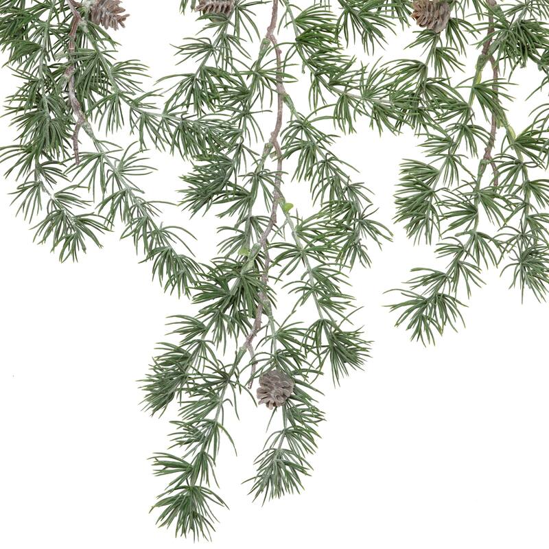 Pine Sprigs with Pine Cones Christmas Swag Wall Hanging- 27.5"