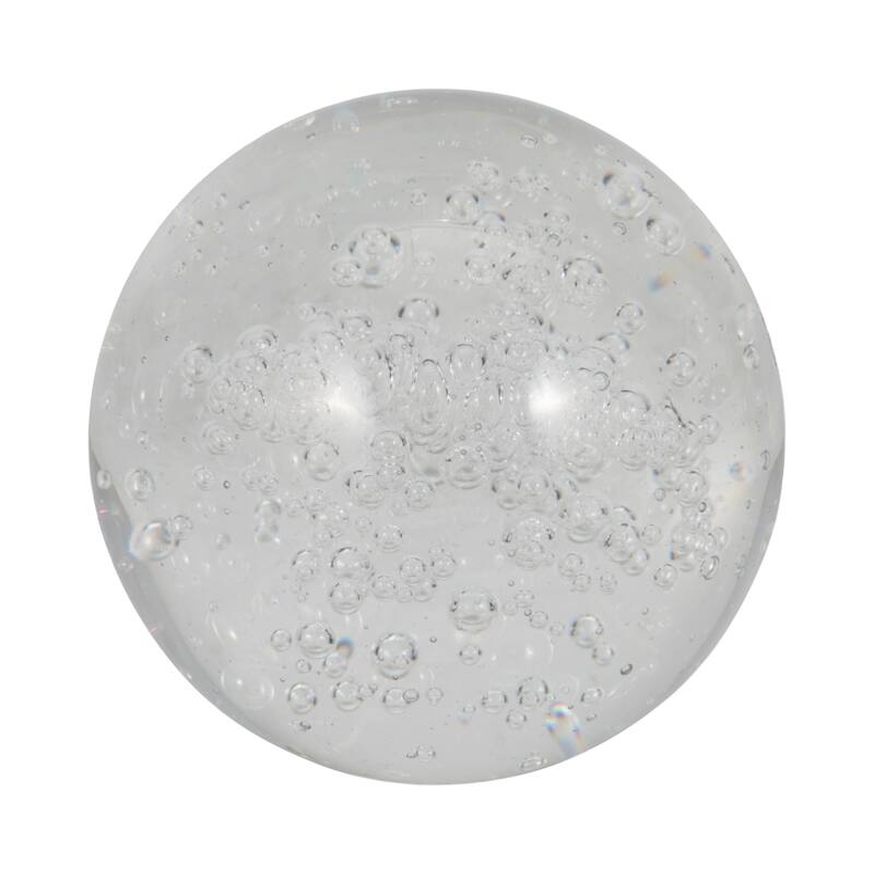 Sagebrook Home Clear Crystal Ball - Elegant Decorative Object For Home Display