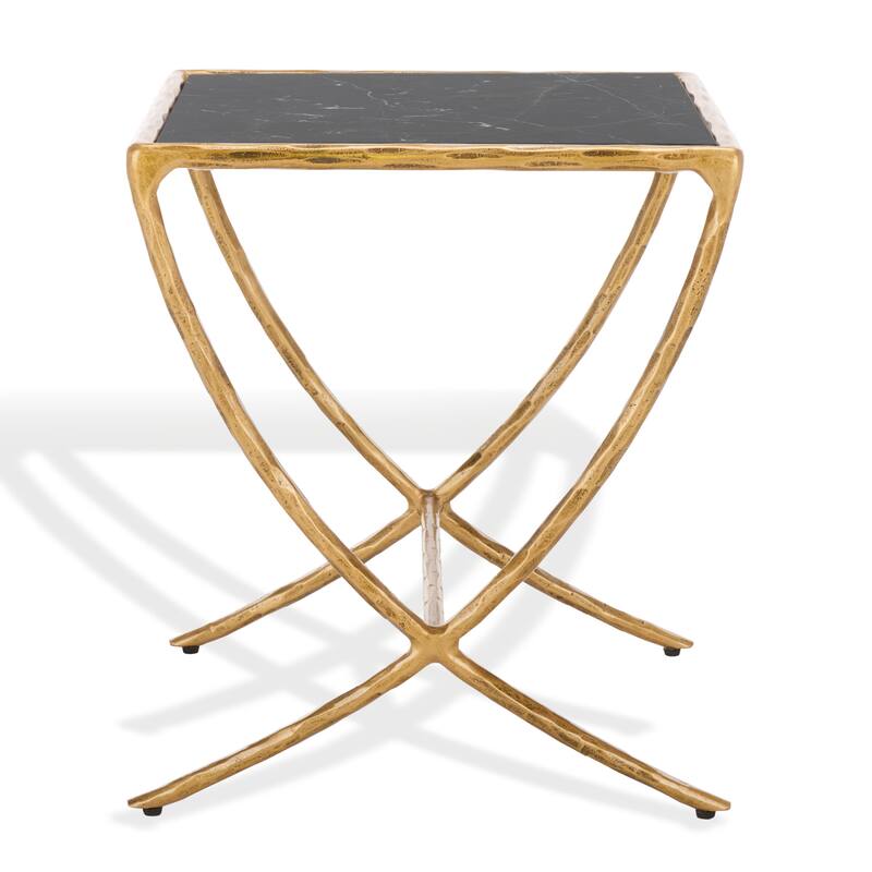 SAFAVIEH Couture Bessy Square Metal Accent Table - 18 In. W x 18 In. D x 20 In. H - 18"W x 18"D x 20"H