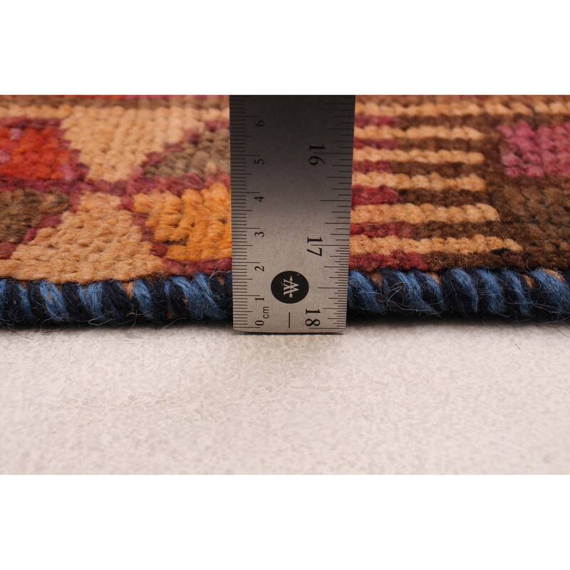 ECARPETGALLERY Hand-knotted Melis Vintage Copper Wool Rug - 4'2 x 12'9