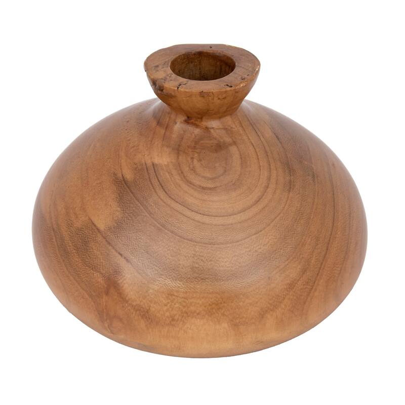 Decorative Paulownia Wood Vase - Walnut