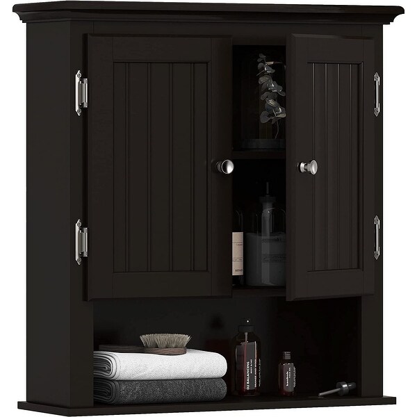 UTEX Bathroom Cabinet Wall Mounted Wood Hanging Cabinet Wall Cabinets with Doors and Shelves Over The Toilet for Bathroom On Sale Bed Bath Beyond 36095811