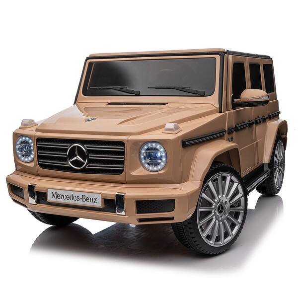 slide 2 of 20, 24V Mercedes-Benz G500 Electric Ride-On Car for Kids with Parental Control, USB, MP3, Three-Point Safety Belt, Gift for Kids Yellow