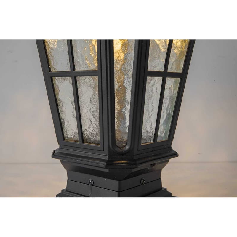 Garden Post Light Black Aluminum Outdoor Column Light, Retro Pillar Lantern European Table Lamp Post Light Post Light.