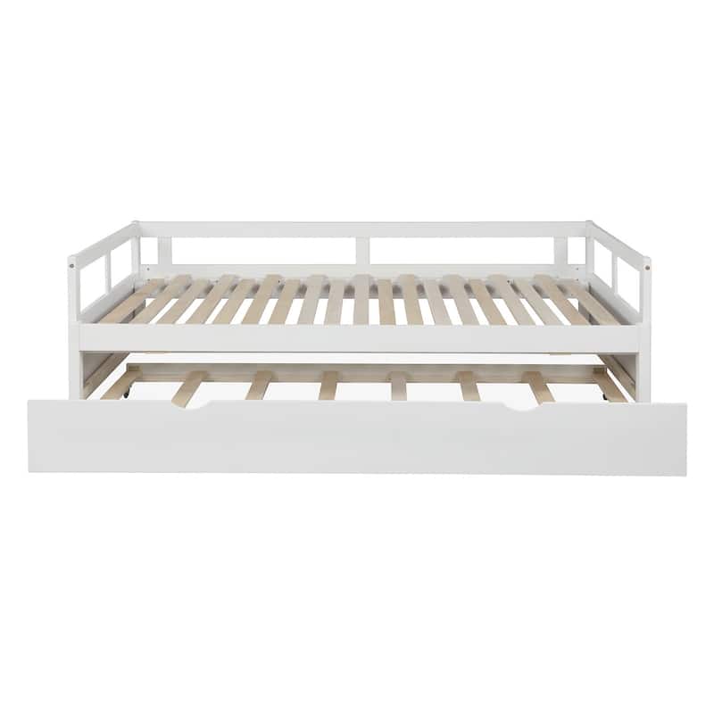 Extending Daybed with Trundle, Wooden Daybed with Trundle