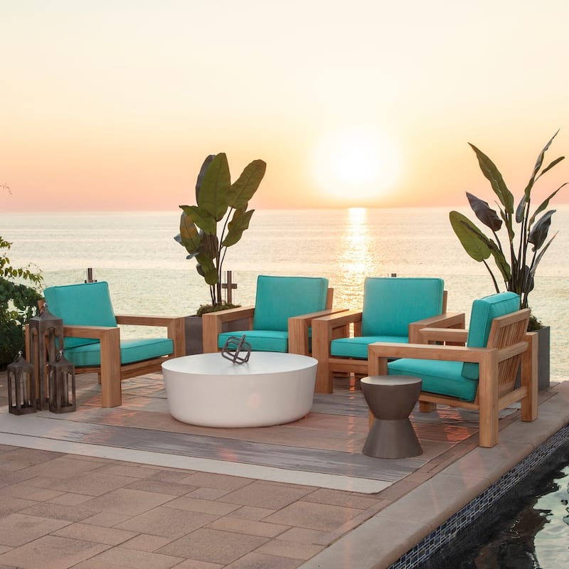 ARDEN Foam Outdoor Double Welted Deep Seat Cushion Set, 24 x 24