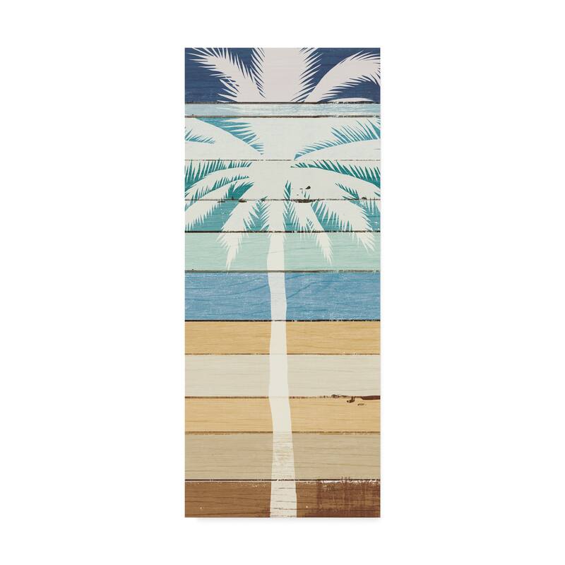 Michael Mullan 'Beachscape Palms Iv' Canvas Art