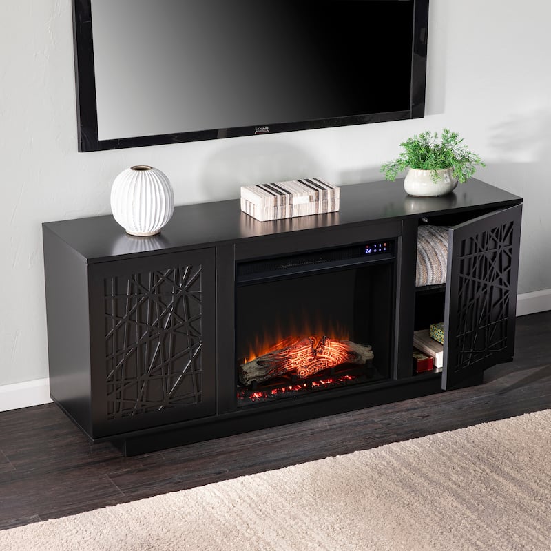 SEI Furniture Delauro Electric Media Fireplace w/ Storage