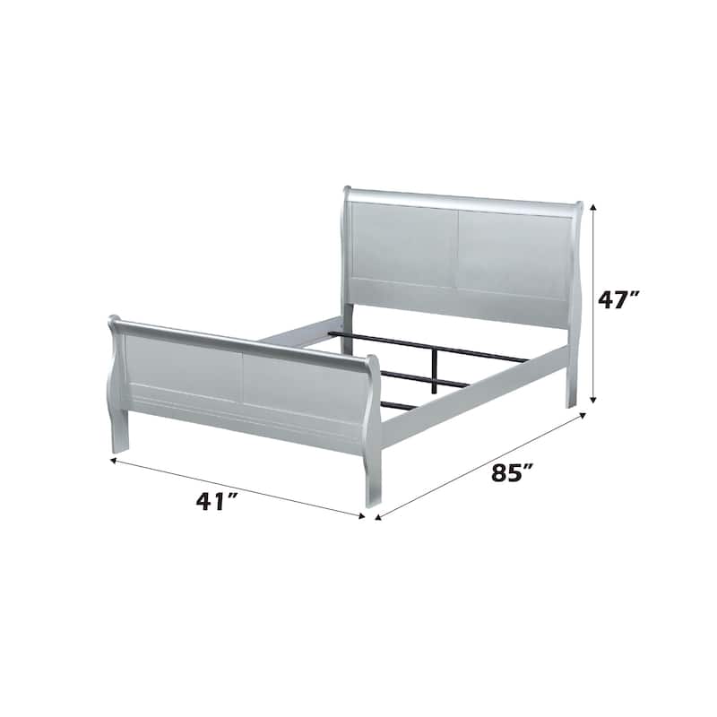 Bed Frame(Only Bed) - Silver grey - Twin