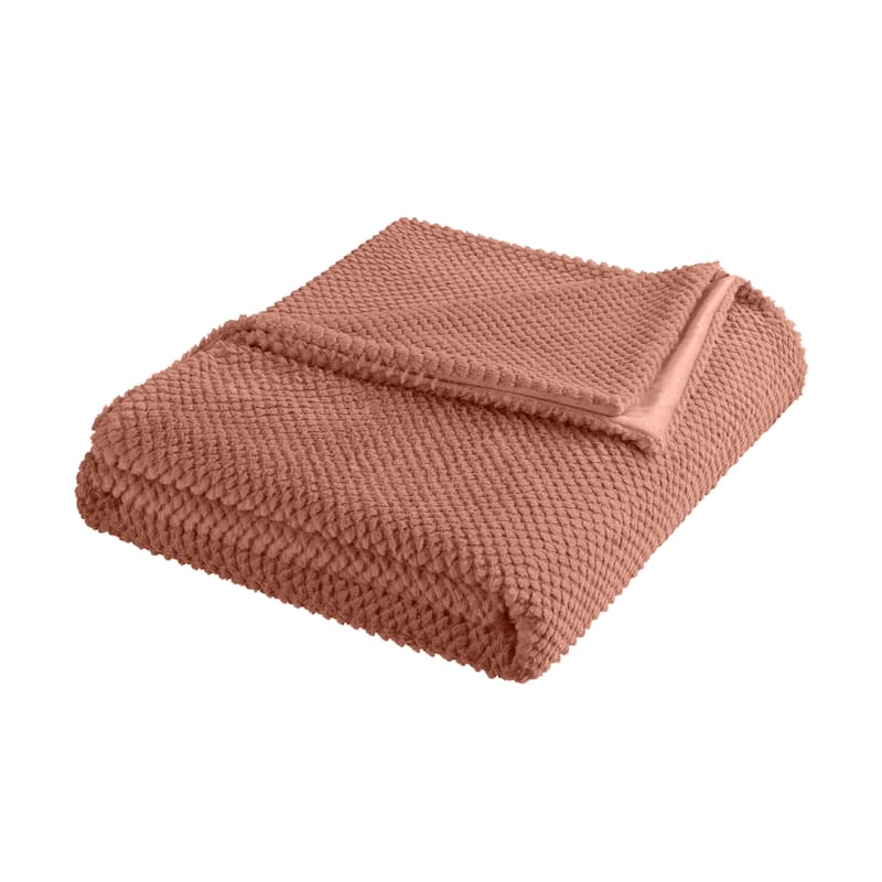 Vellux Plush Texture Blanket - King - Copper