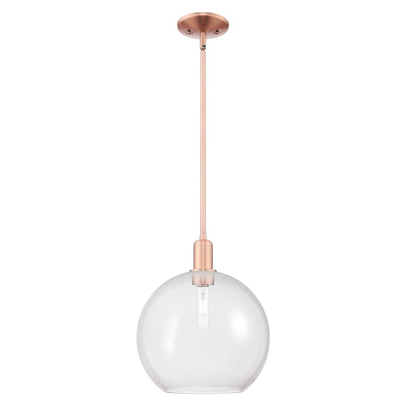 Innovations Lighting Endless Possibilities Arcadia - Athens - 1 Light 12" Stem Hung Mini Pendant - Clear/Antique Copper