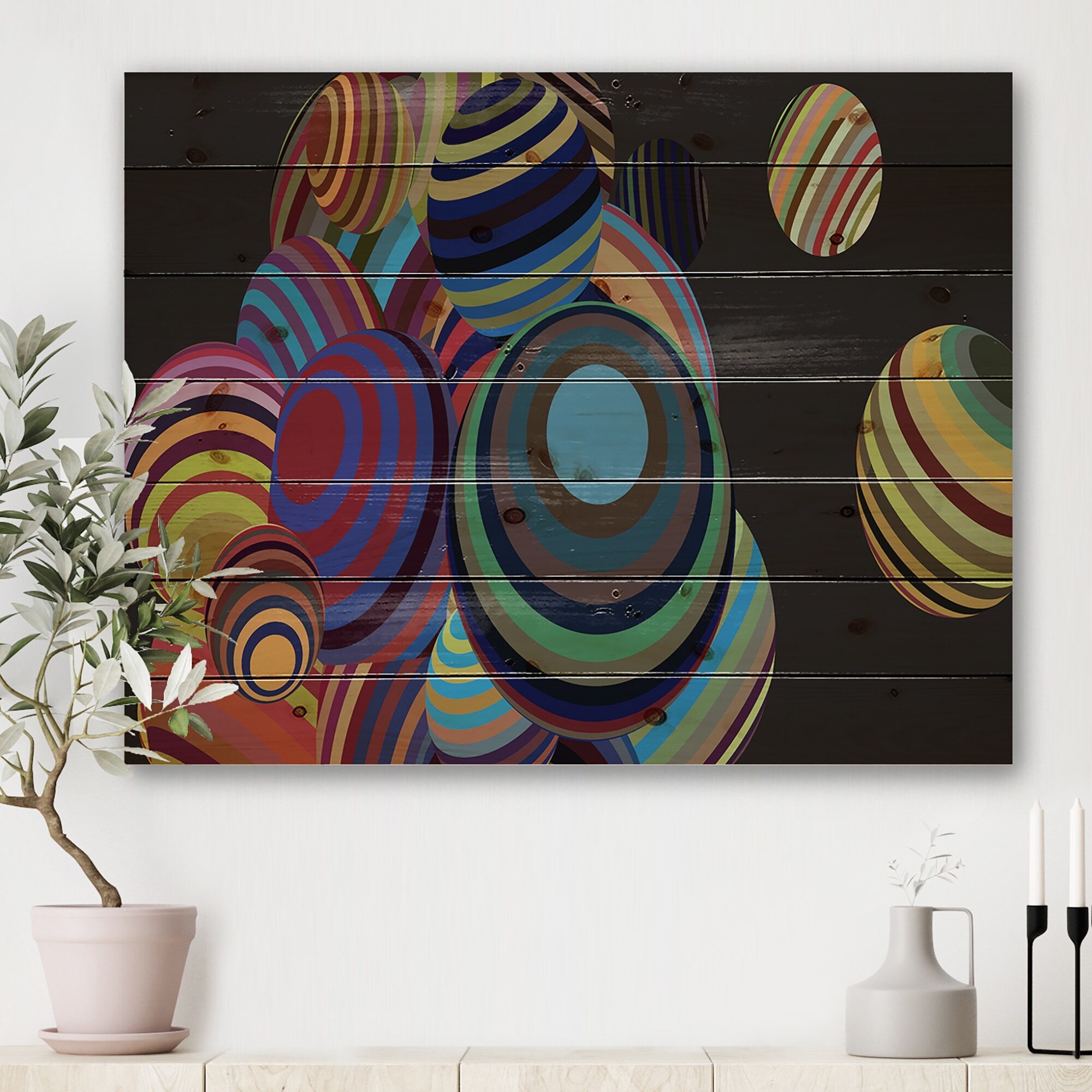 Designart '3D Illustration Of Multicolored Spheres I' Modern-image