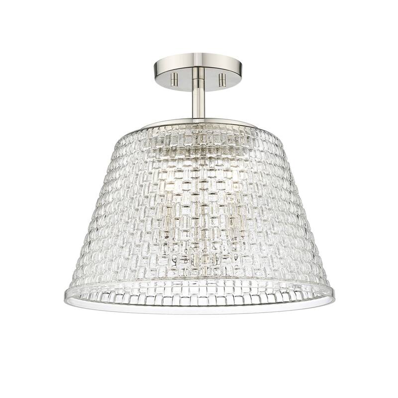 Millennium Lighting 22100 Saben 3 Light 15" Wide Semi-Flush Ceiling - Polished Nickel