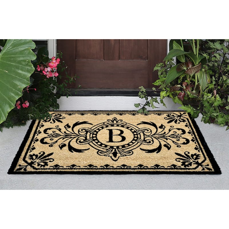Liora Manne Dwell Vine Outdoor Mat Black