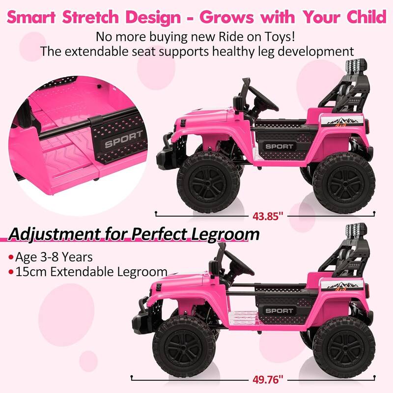 24V 2 Seater Electric Ride On Car for Kids with Remote Control