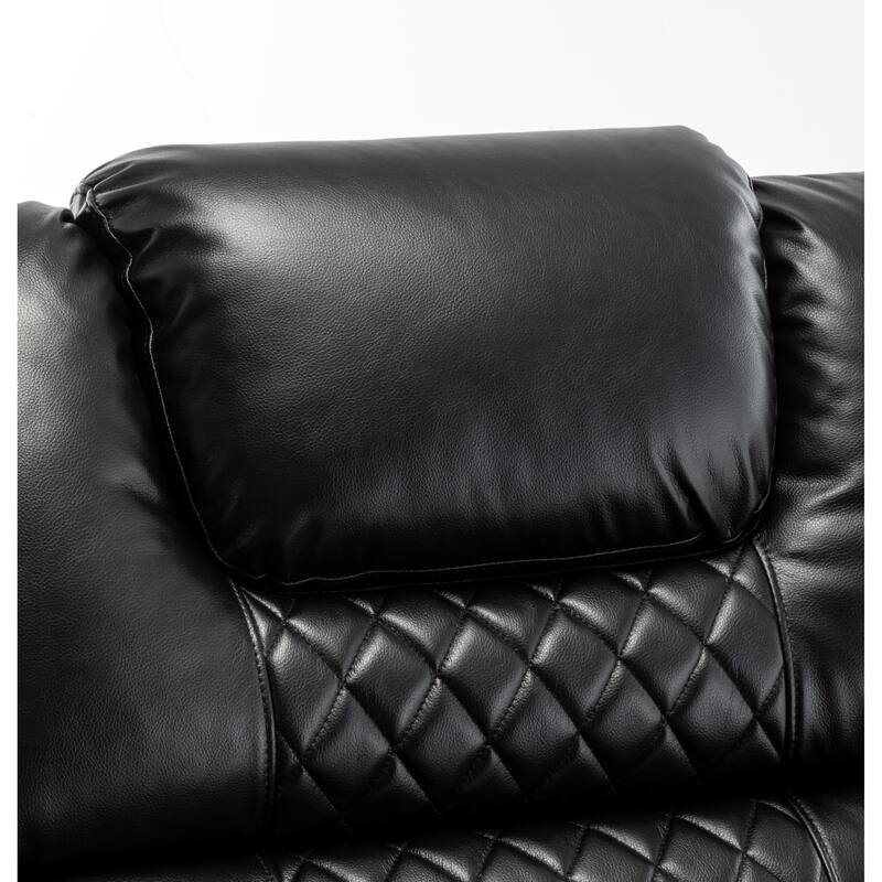 PU Leather Power Lift Recliner Chair, Ergonomic Single Sofa Chair, Electric Recliner with Side Pocket & Remote Controls