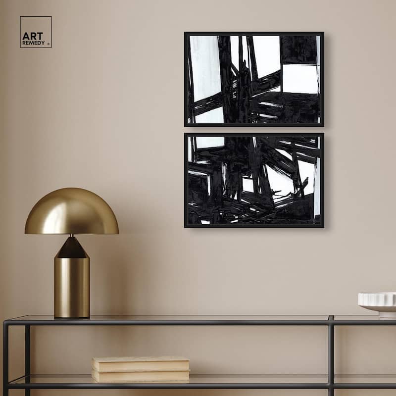 Monochrome Study Canvas Set of 2 by Art Remedy