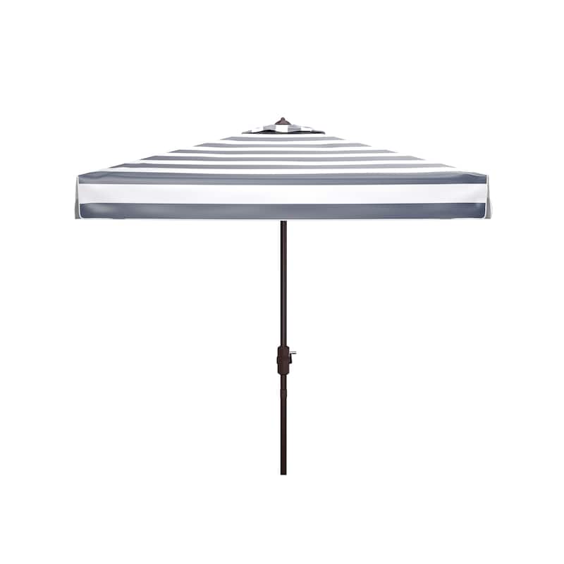 SAFAVIEH Outdoor Jaelynn Fashion Line 7.5 Ft Square Umbrella - Navy/White