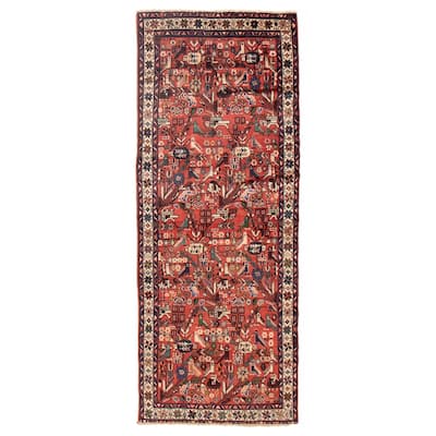 ECARPETGALLERY Hand-knotted Andelz Red Wool Rug - 3'1 x 8'2