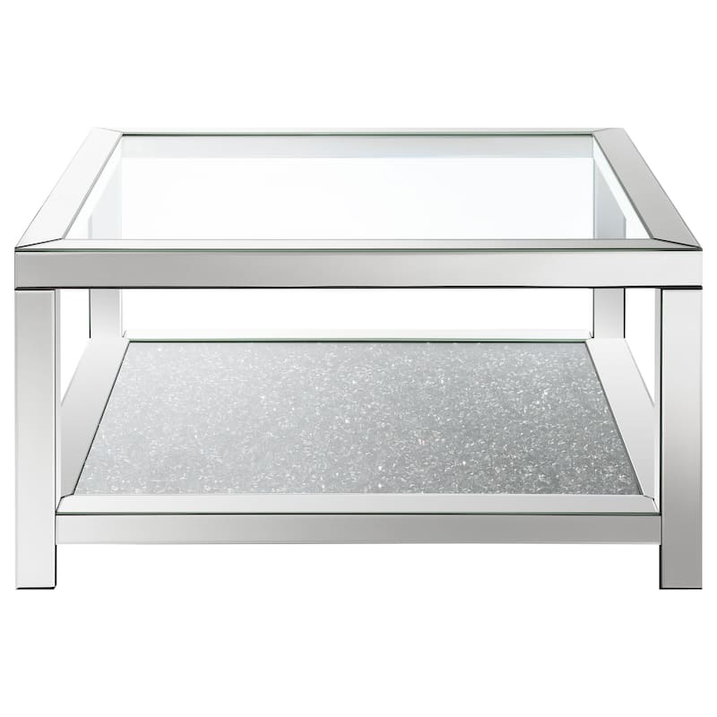 Valentina Mirrored Coffee And End Table Set Silver