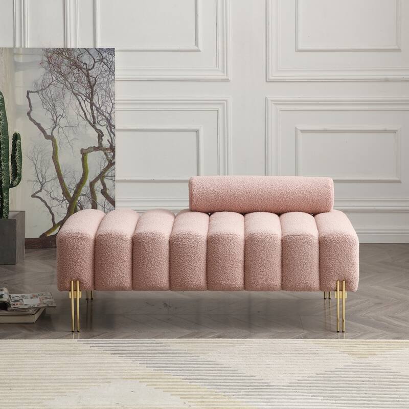 Upholstered Modern Sofa Couch - Rose