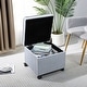 preview thumbnail 120 of 149, Adeco Square Storage Ottoman 17 inch Footstool