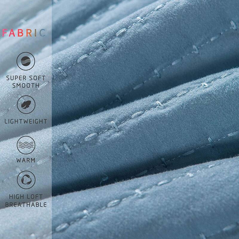KASENTEX Quilt Set Soft Bedspread - Light Weight, Stone Washed, Down Alternative Fill, Machine Washable