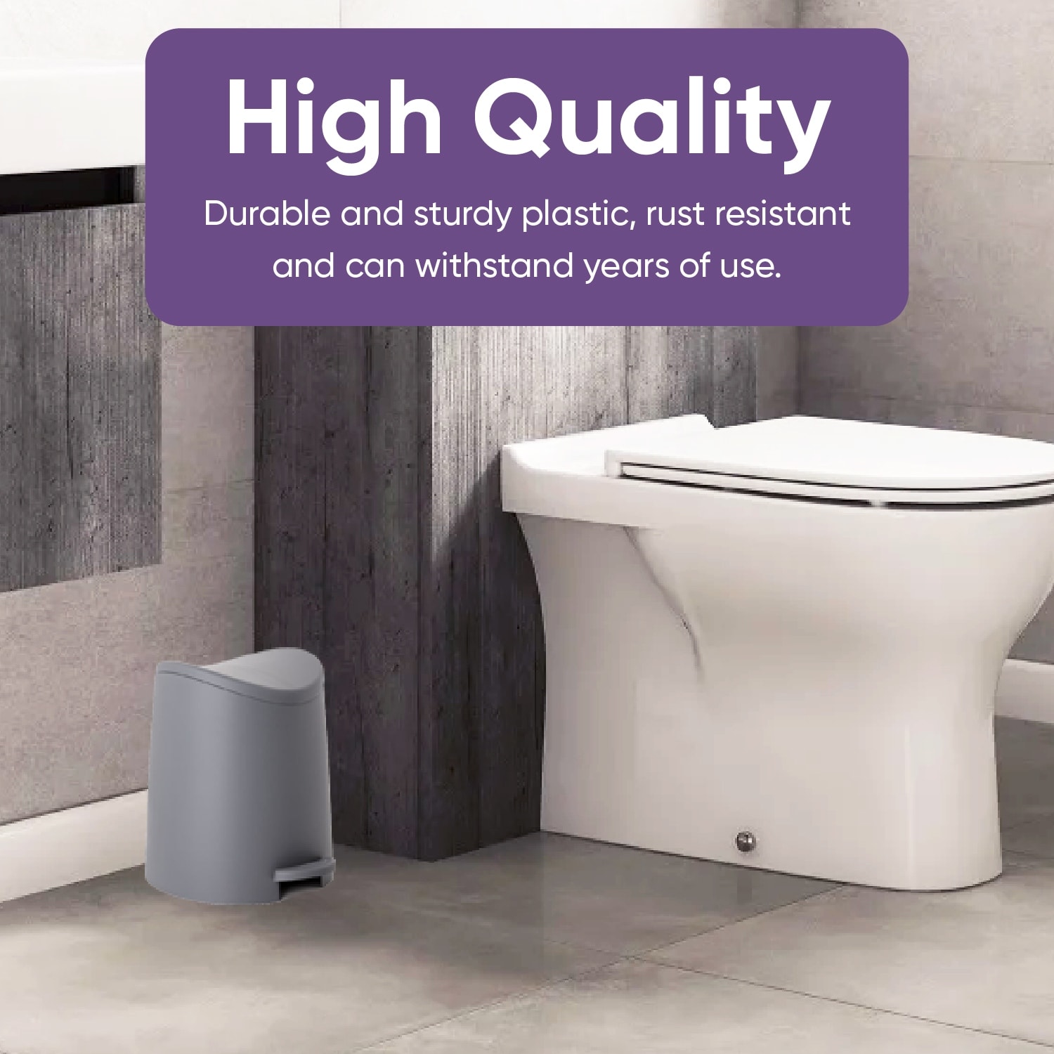 Superio Mini 3 L Step-on Trash Can with Lid - N/A-image