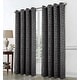preview thumbnail 4 of 2, Jasper Lurex Woven Window Curtain Panel 76" x 84" - Black