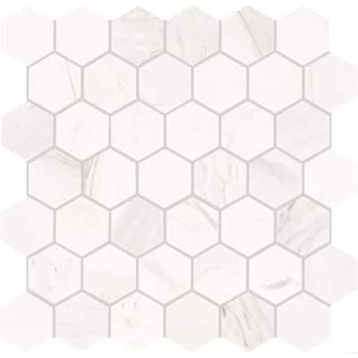 Daltile Raine 2" Hexagon Honed Natural Stone Mosaic Tile (Set of 10) (9.60 SQFT Per Carton)