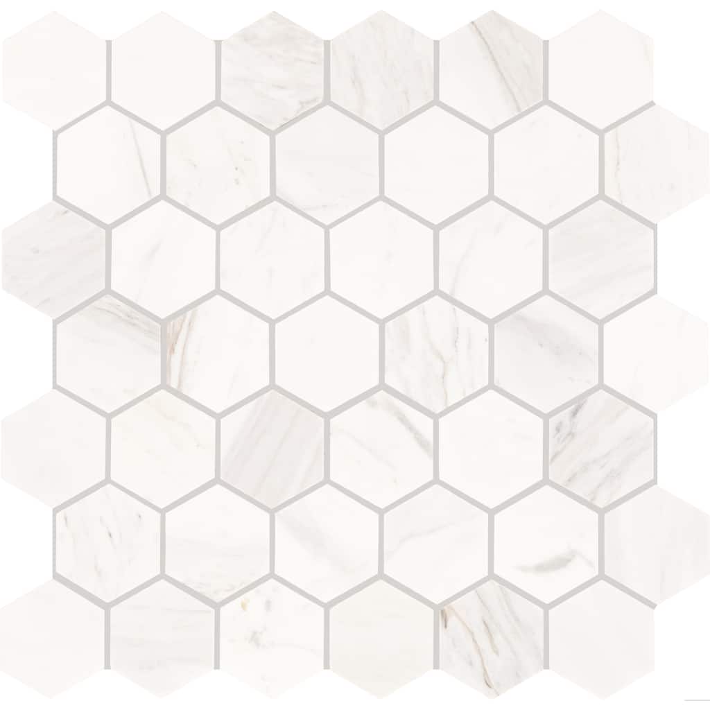 Daltile Raine 2" Hexagon Honed Natural Stone Mosaic Tile (Set of 10) (9.60 SQFT Per Carton)