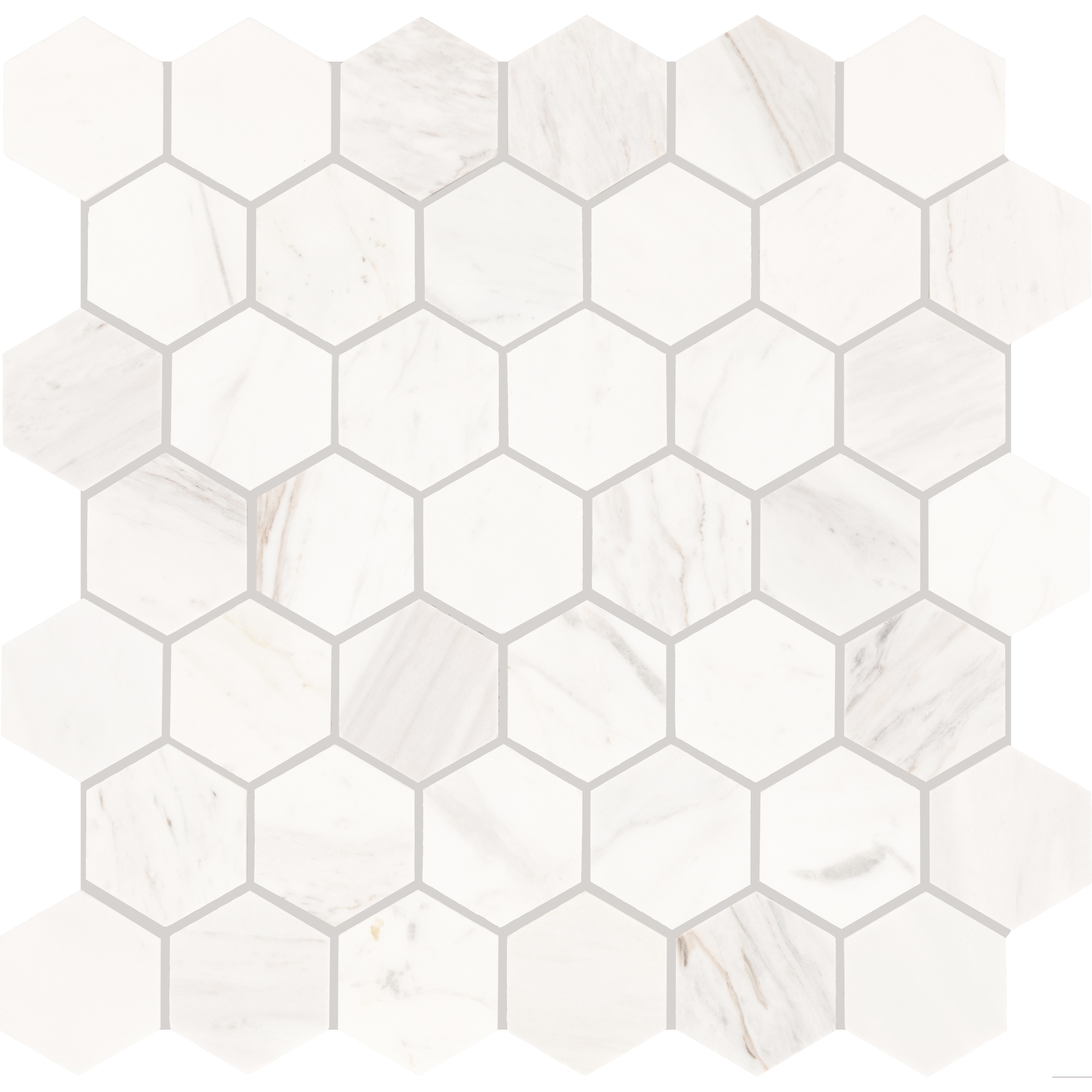 Daltile Raine 2" Hexagon Honed Natural Stone Mosaic Tile (Set of 10) (9.60 SQFT Per Carton)