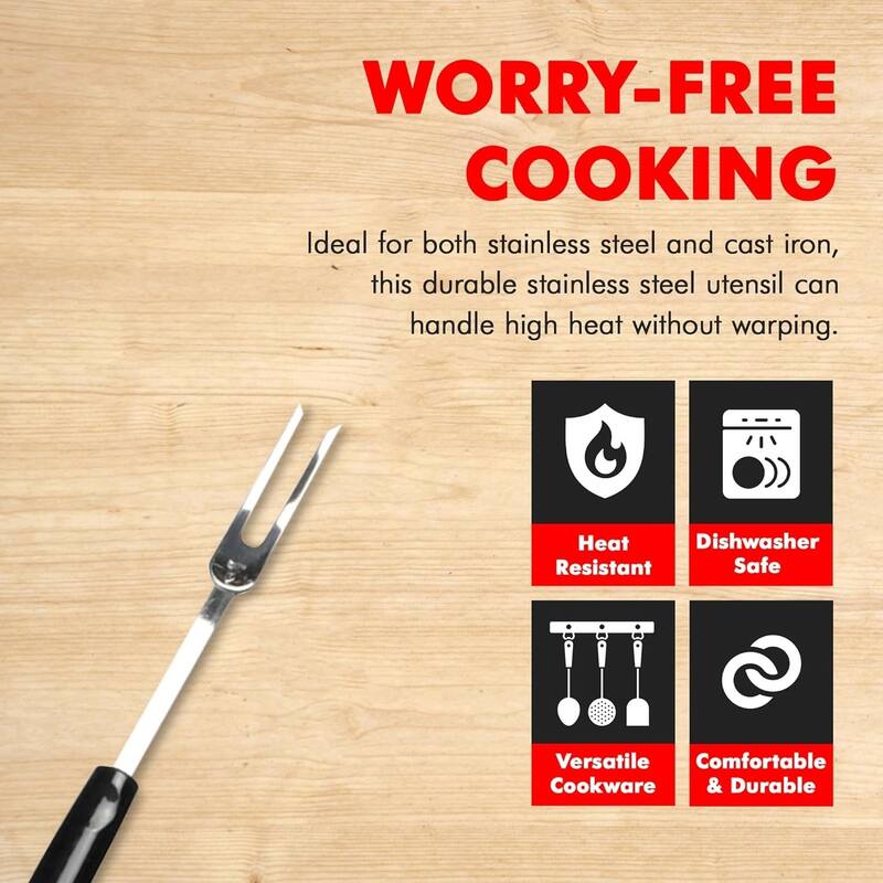 Chef Craft 13" Select Stainless Steel Meat Carving / Serving Fork